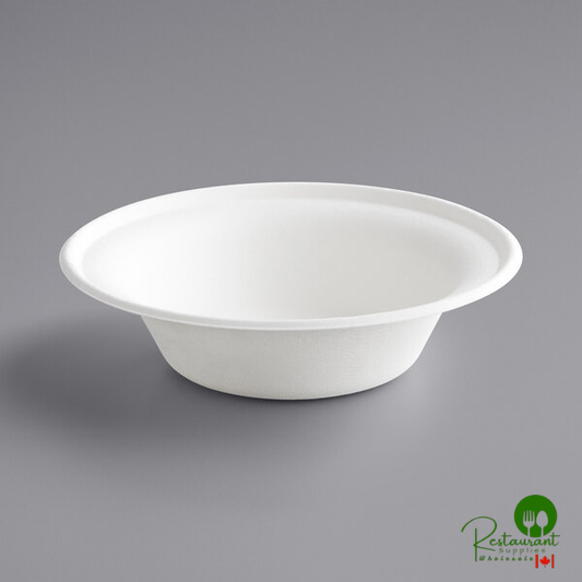 16 oz. Compostable White Plant Fiber Round Bowl By Prime - 1,000/Case