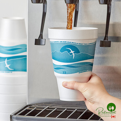 Dart Horizon 32 oz. Teal Foam Travel Cup - 500/Case