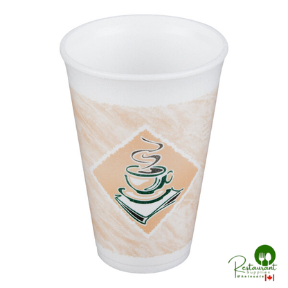 Dart ThermoGlaze 16 oz. Cafe G Espresso Customizable Foam Cup - 1,000/Case