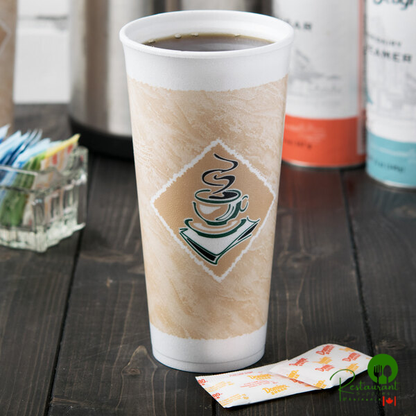Dart ThermoGlaze 24 oz. Cafe G Espresso Customizable Foam Cup - 500/Case