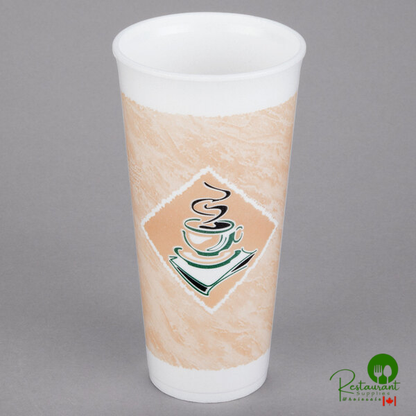Dart ThermoGlaze 24 oz. Cafe G Espresso Customizable Foam Cup - 500/Case