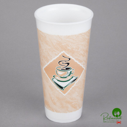 Dart ThermoGlaze 24 oz. Cafe G Espresso Customizable Foam Cup - 500/Case