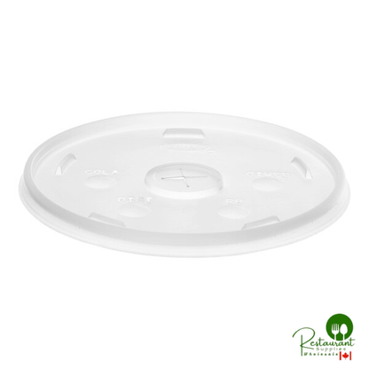 Dart 32 oz. Translucent Flat Lid with Straw Slot - 1,000/Case