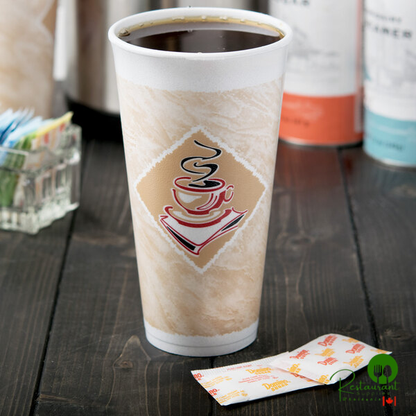 Dart ThermoGlaze 20 oz. Cafe G Espresso Customizable Foam Cup - 500/Case