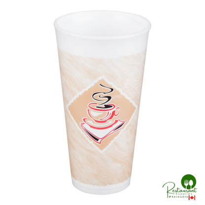 Dart ThermoGlaze 20 oz. Cafe G Espresso Customizable Foam Cup - 500/Case