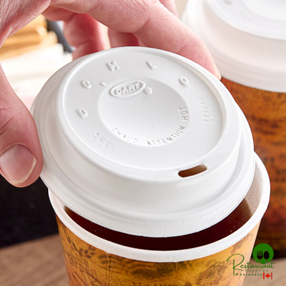 Dart 12-24 oz. White Travel Lid - 1,000/Case