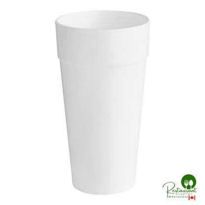 Dart 24 oz. White Customizable Foam Cup - 500/Case