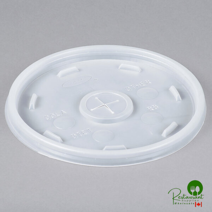 Dart Conex Translucent Lid with Straw Slot - 1,000/Case
