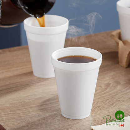 Dart 12 oz. White Customizable Foam Cup - 1,000/Case