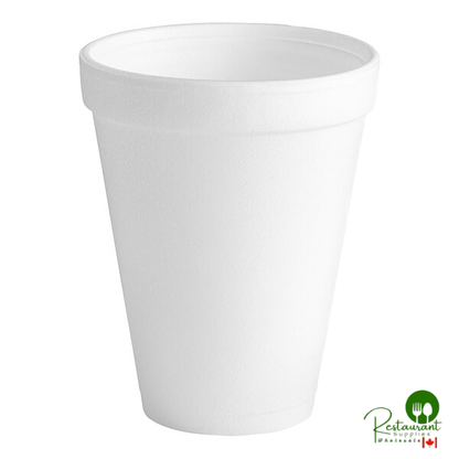 Dart 12 oz. White Customizable Foam Cup - 1,000/Case