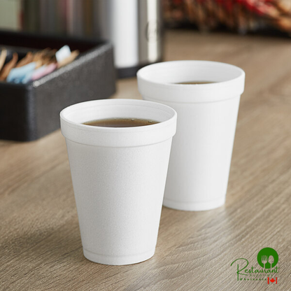 Dart 10 oz. White Customizable Foam Cup - 1,000/Case