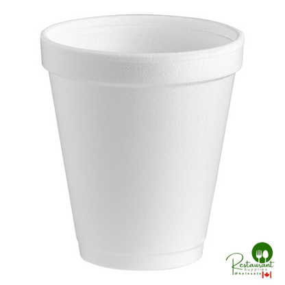 Dart 8 oz. White Customizable Foam Cup - 1,000/Case