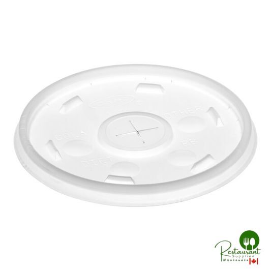 Dart 6 and 12 oz. Translucent Lid with Straw Slot - 1,000/Case | Canada