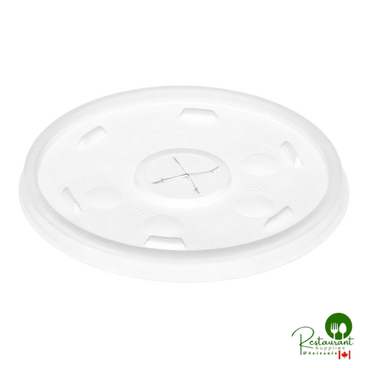 Dart 12-24 oz. Translucent Lid with Straw Slot - 1,000/Case | Canada