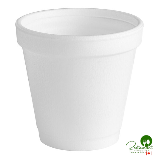 Dart 4 oz. White Customizable Foam Cup - 1,000/Case | Canada