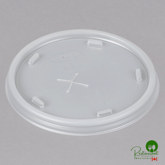 Dart 8 oz. Translucent Lid with Straw Slot - 1,000/Case | Canada