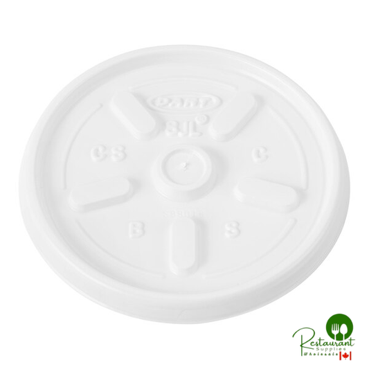 Dart 8 oz. White Vented Lid - 1,000/Case | Canada