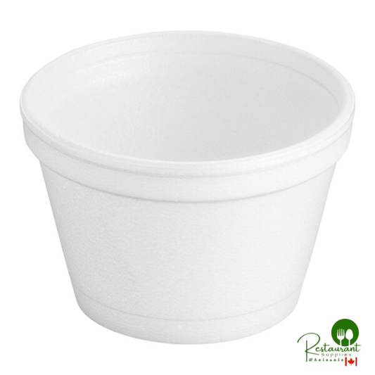 Dart 3.5J6 3.5 oz. White Customizable Foam Food Container - 1,000/Case | Canada