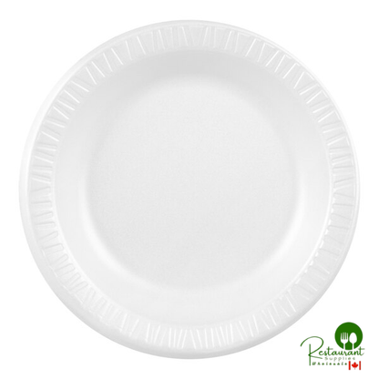 Dart 10PWQR Quiet Classic 10 1/4" White Laminated Round Foam Plate - 500/Case