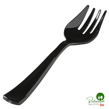 Fineline 3321-BK Platter Pleasers 10 1/2" Black Heavy-Duty Disposable Serving Fork - 100/Case
