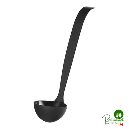3 oz. Black Disposable Plastic Ladle By Prime - 48/Case