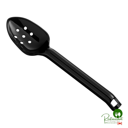 12" Black Disposable Plastic Slotted Serving Spoon By Prime - 72/Case