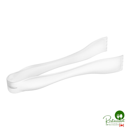 6" Silver Disposable Plastic Tongs By Prime - 72/Case
