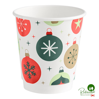 10 oz. Smooth Double Wall Ornaments Print Hot Cup By Prime - 500/Case