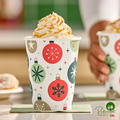 12 oz. Smooth Single Wall Ornaments Print Hot Cup By Prime - 1,000/Case