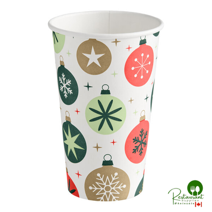 16 oz. Smooth Single Wall Ornaments Print Hot Cup By Prime - 1,000/Case