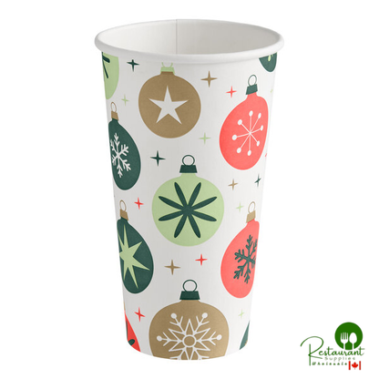 20 oz. Smooth Single Wall Ornaments Print Hot Cup By Prime - 600/Case