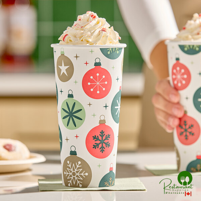 24 oz. Smooth Single Wall Ornaments Print Hot Cup By Prime - 500/Case