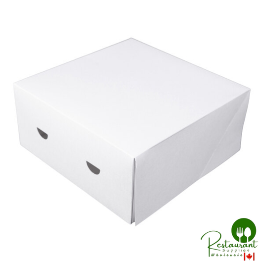 Southern Champion 9" x 9" x 4" White Paper Take-Out Chicken Box - 200/Case