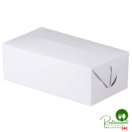 Southern Champion 8 7/8" x 4 7/8" x 3 1/16" White Paper Take-Out Lunch / Chicken Box with Fast Top - 400/Case