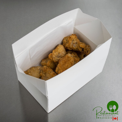 Southern Champion 7" x 4 1/2" x 2 3/4" White Paper Take-Out Lunch / Snack / Chicken Box - 500/Case