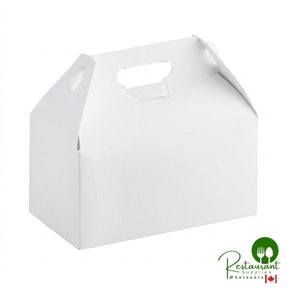9 1/2" x 5" x 5" White Paper Barn Take-Out Lunch Box / Chicken Box - 125/Case