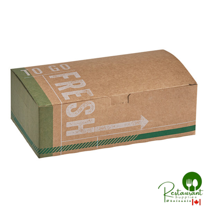 Inno-Pak To Go Fresh 9" x 5" x 3" Paper Take-Out Dinner Box / Chicken Box with Tuck Top - 250/Case