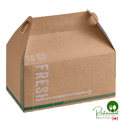 Inno-Pak To Go Fresh 9 1/2" x 5" x 5" Paper Barn Take-Out Lunch Box / Chicken Box - 100/Case