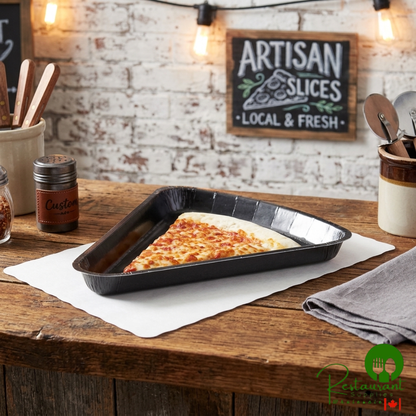 Solut Black Oven-Safe Heavy Weight Individual Pizza Slice Holder 9" - 375/Case