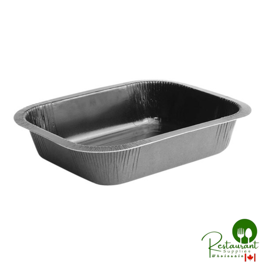Solut Bake and Show 6 7/16" x 5" x 1 3/8" Rectangular Black Oven Safe Paperboard Baking Pan - 600/Case