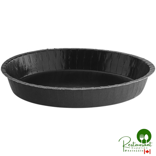 Solut 6 5/8" Bake and Show Round Black Paperboard Oven Safe Takeout / Cake Pan - 600/Case