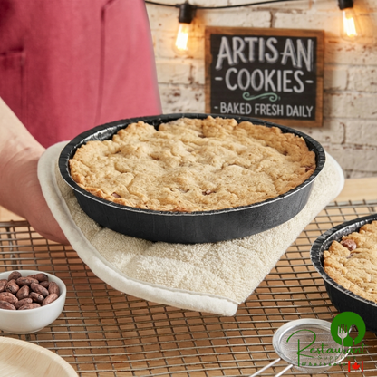Solut 6 5/8" Bake and Show Round Black Paperboard Oven Safe Takeout / Cake Pan - 600/Case