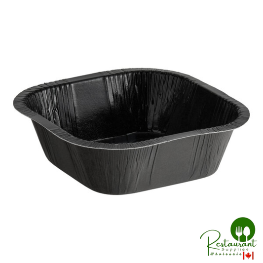 Solut Bake and Show 4 5/8" x 4 5/8" Square Black Oven-Safe Paperboard Baking Pan - 2,000/Case