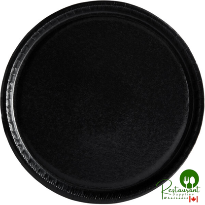 Solut Black Elegance Round Coated Heavy Weight Catering / Deli Tray 12" - 75/Case