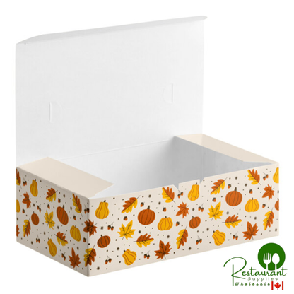 9" x 5" x 3" Autumn Paper Take-Out Lunch / Chicken Box with Tuck Top By Prime - 250/Case