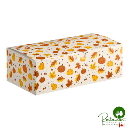 9" x 5" x 3" Autumn Paper Take-Out Lunch / Chicken Box with Tuck Top By Prime - 250/Case