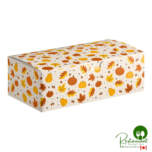 9" x 5" x 3" Autumn Paper Take-Out Lunch / Chicken Box with Tuck Top By Prime - 250/Case