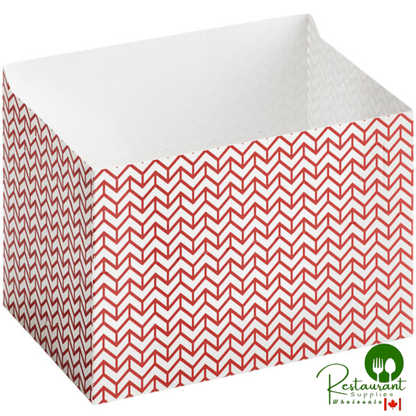 7" x 4 1/2" x 2 3/4" Red Cornerstone Print Take-Out Lunch / Chicken Box with Fast Top By Prime - 250/Case