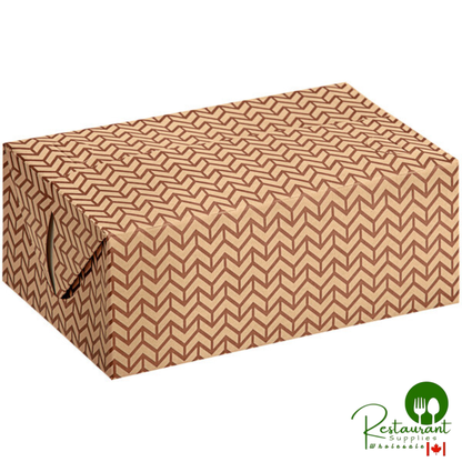 7" x 4 1/2" x 2 3/4" Cornerstone Print Take-Out Snack / Chicken Box with Fast Top By Prime - 500/Case