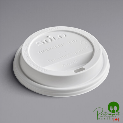 Dart TL1224TG 12-24 oz.Traveler Black Dome ThermoGuard Hot Cup Lid with Sip Hole - 1,200/Case